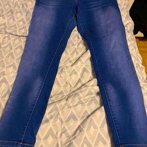 Blue skinny jeans high waist